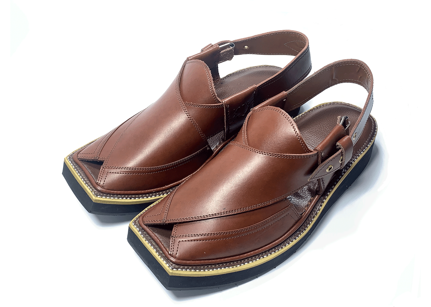 Kaptan Chappal (Mustard) with Pure Leather Padding and (Double Sole) - Narozi Supermacy