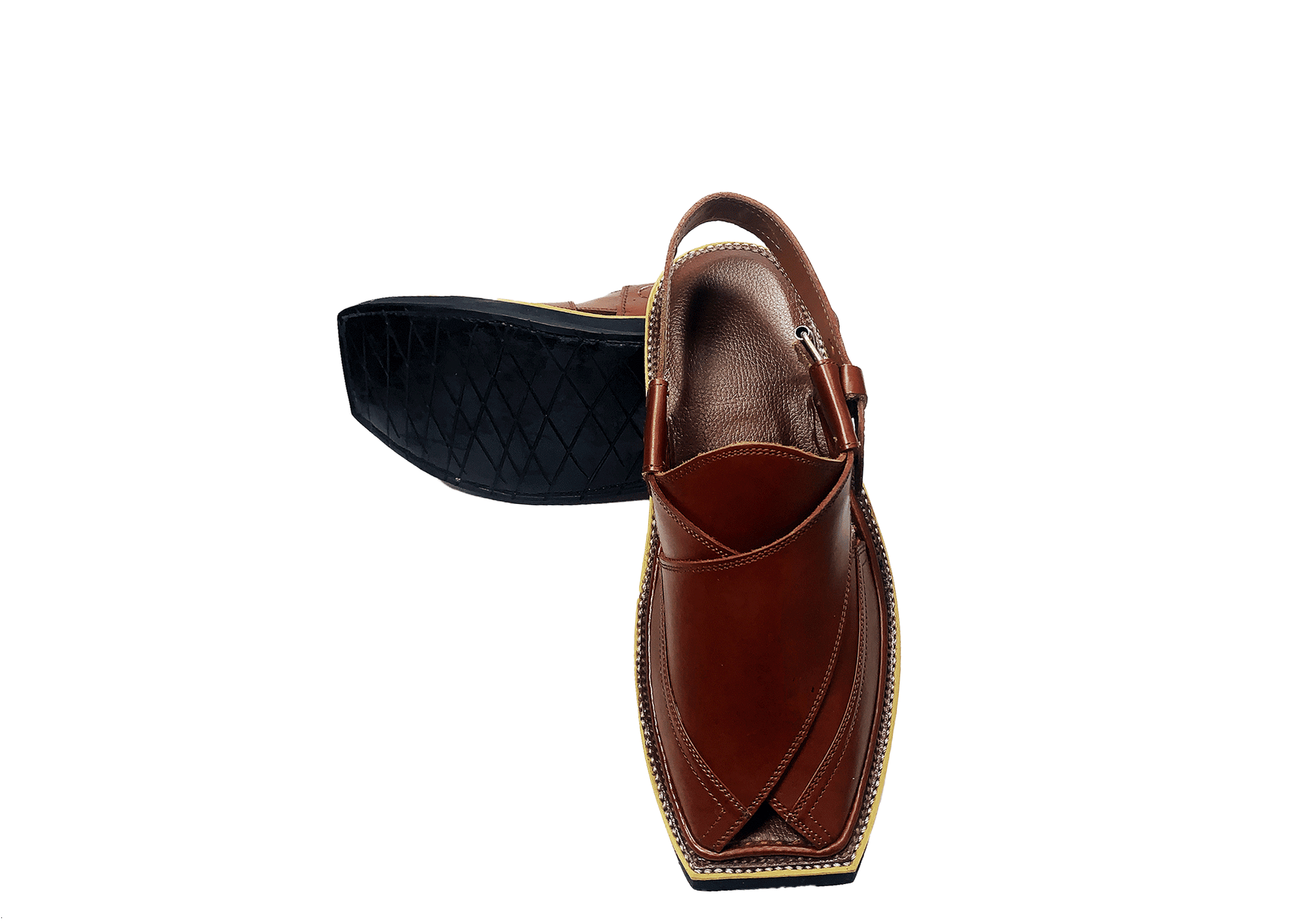 Kaptan Chappal (Mustard) with Pure Leather Padding and (Double Sole) - Narozi Supermacy